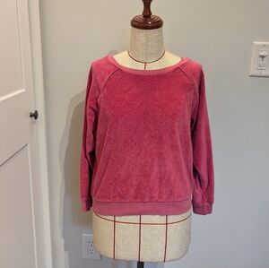 Suzie Kondi Size S Saba Raglan Sweatshirt Top Roz Pink